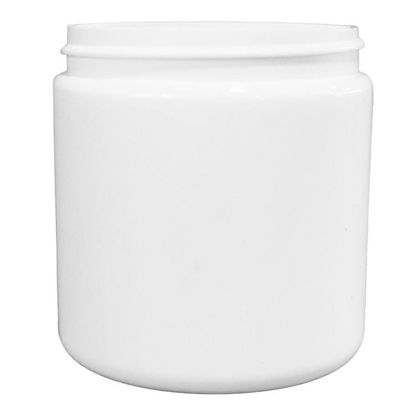 Picture of 8 oz White HDPE Plastic Wide Mouth Straight Sided Jar, 70-400 Neck Finish, 27 Gram