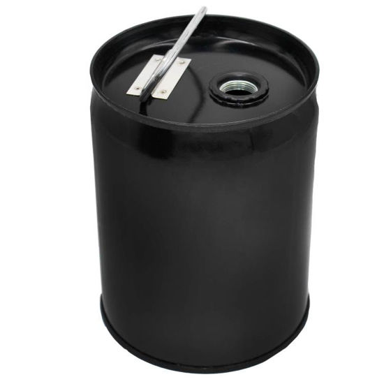 Picture of 1 Gallon Black Steel Tight Head Pail, w/ 3/4" Rieke Fitting