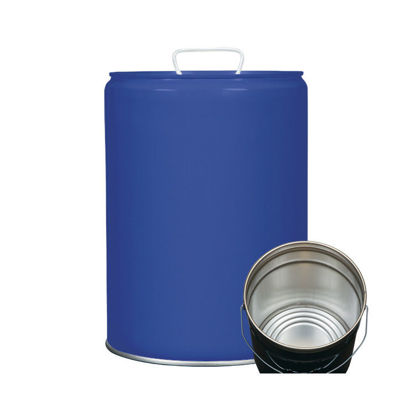 Picture of 6.8 Gallon Blue Tight Head Steel Pail, Rust Inhibited, Rieke Prep w/ Dust Cap, UN Rated