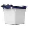 Picture of 32 Liter CurTec Dark Blue Square HDPE/PP Plastic Fold Pack Press-On Lid Closure for Fold Pack Pail, UN Rated