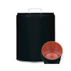 Picture of 5 Gallon Black Steel Tight Head Pail, Red Phenolic Lining w/ Dust Cap, UN Rated
