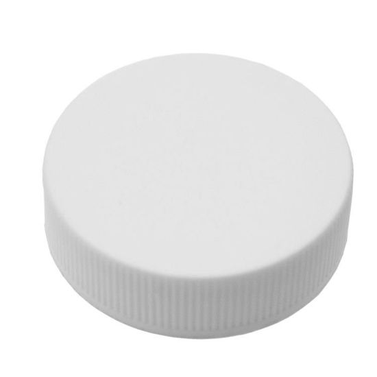 Picture of 38-400 White PP Matte Top, Ribbed Sides Cap with SG-101 Printed Liner (Heat Seal for PP)
