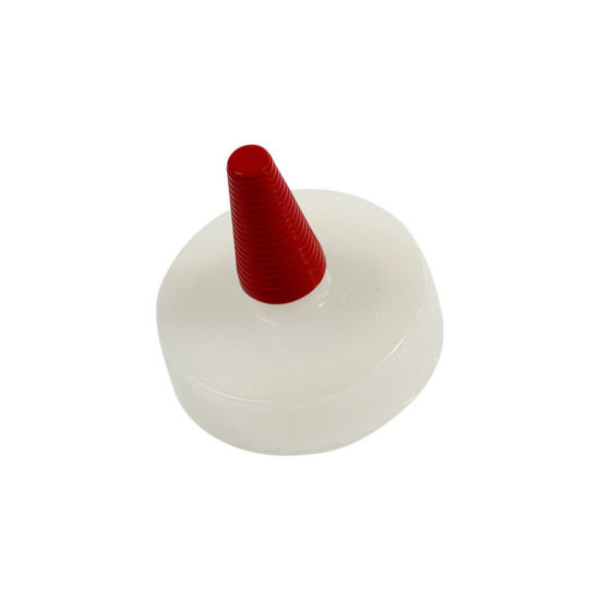 Picture of 38-400 Natural LDPE Spout Cap with Long Red Tip (No Hole)