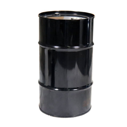 Picture of 15 Gallon Black Steel Unlined Tight Head Drum w/ 2" & 3/4" Fittings w/ Vitron Gasket