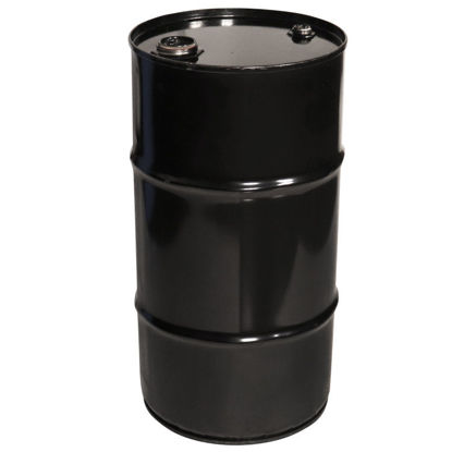 Picture of 15 Gallon Black Steel Tight Head Drum, Unlined with 2" & 3/4" Tri-Sure Fittings, UN Rated