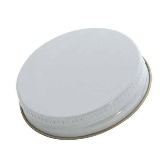 Picture of 48-400 White/Gold Metal Screw Cap w/ Pulp & Poly Liner