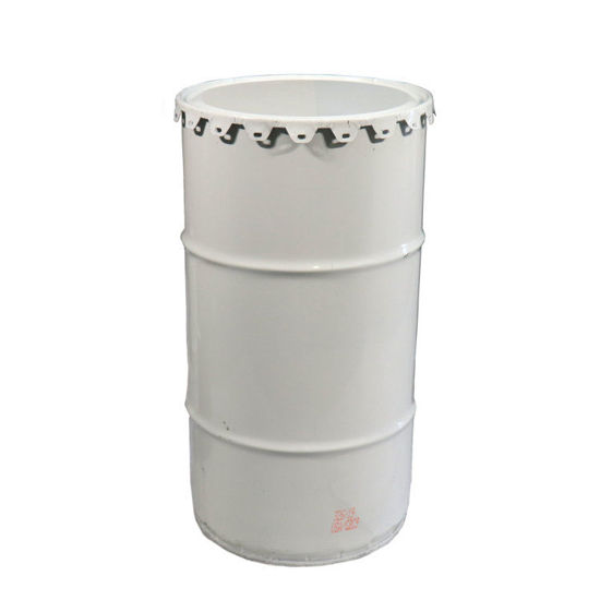 Picture of 16 Gallon White Steel Open Head Drum, White Cover, Rust Inhibited Lining