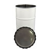 Picture of 16 Gallon White Steel Open Head Drum, White Cover, Rust Inhibited Lining