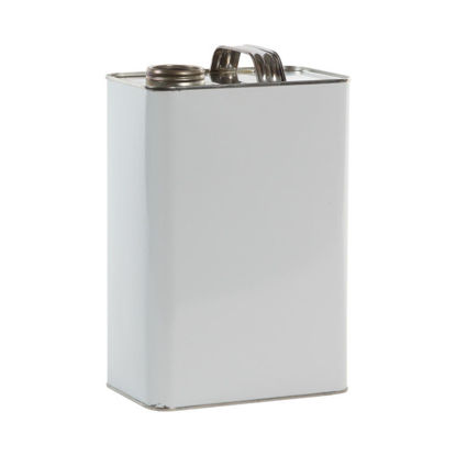 Picture of 1 Gallon White F-Style Can, Unlined, 1 3/4" Delta, 610x907 (Bulk Pallet)