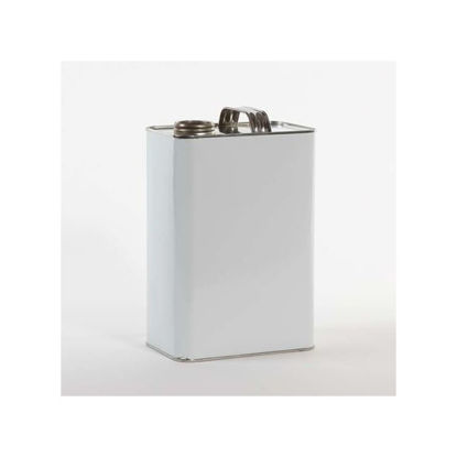 Picture of 1 Gallon White F-Style Can, Unlined, 1 3/4" Delta, 610x907 (Indented Bottom)