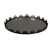 Picture of 16 Gallon Black Steel Drum Cover, Unlined, Crimp on Cover, No Fitting