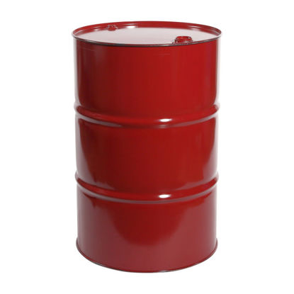 Picture of 55 Gallon Momar Red Steel Tight Head Drum, Unlined, 2" & 3/4" Fittings, UN Rated