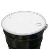 Picture of 55 Gallon Black Steel Reconditioned Open Head Drum, Red Phenolic Lining, White Cover, 2" X 3/4" Fitting, Bolt Ring, UN Rated