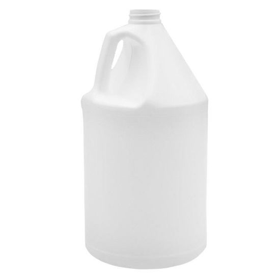 Picture of 128 oz White HDPE Plastic Industrial Round Bottle, 38-400, 120 Gram