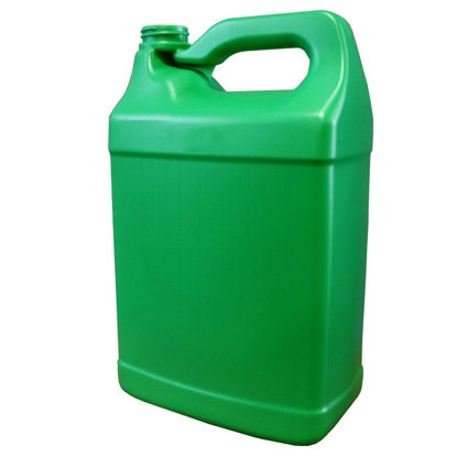 Picture of 128 oz Green HDPE Plastic F-Style Bottle, 38-400 Neck Finish, 165 Gram