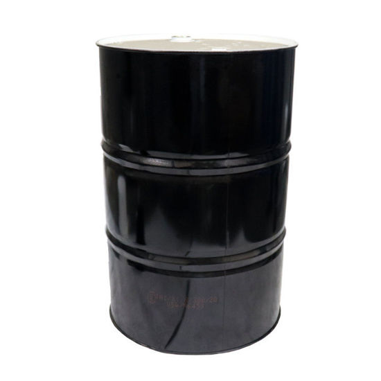 Picture of 55 Gallon Black Steel Tight Head Drum, Olive Phenolic Lining, White Cover w/ 2" & 3/4" Fittings, UN Rated