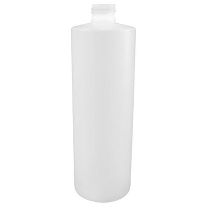 Picture of 16 oz Natural HDPE Plastic Cylinder Bottle, 24-410 Neck Finish, 30 Gram