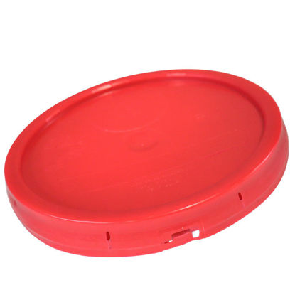 Picture of 3.5-6 Gallon Red HDPE Plastic Pail Cover