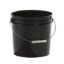 Picture of 2 Gallon Black HDPE Plastic Open Head Pail