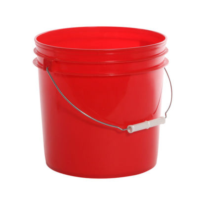 Picture of 2 Gallon Red HDPE Open Head Pail