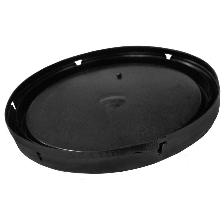 1 GALLON BLACK HDPE PLASTIC TEAR TAB PAIL COVER. Pipeline Packaging