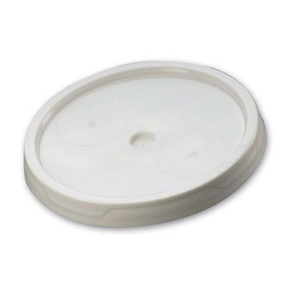Picture of 2 Gallon White HDPE Plastic Tear Tab Pail Cover