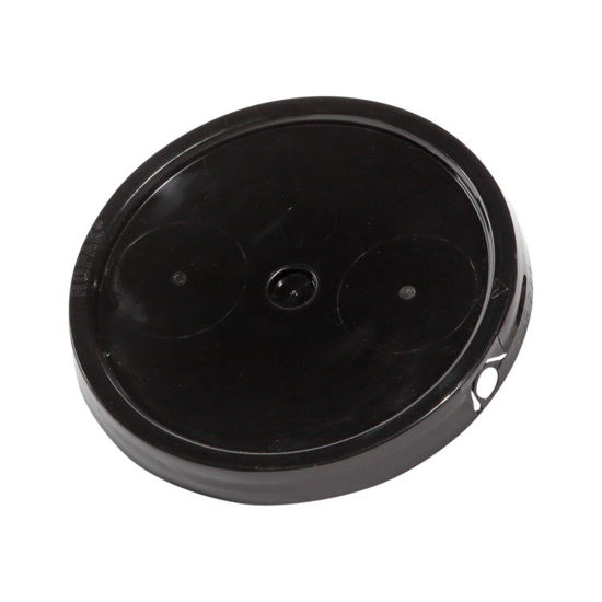 Picture of 2 Gallon Black HDPE Plastic Tear Tab Pail Cover, w/ Gasket