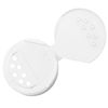 Picture of 63-485 White PP Plastic Dispensing Cap, Flip Top, Lift Spoon, 7 Holes, Unlined, .200 Orifice