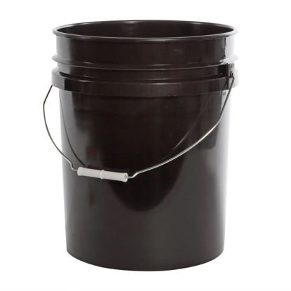 Picture of 5 Gallon Black Plastic HDPE Open Head Pail, UN Rated