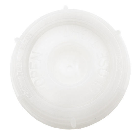 Picture of 70 MM, Natural PE Plastic Screw Cap 6TPI SC76R , White EPDM Gasket, 6TPI,SC76R, 3/4 Knockout & PVTFE1 Vent