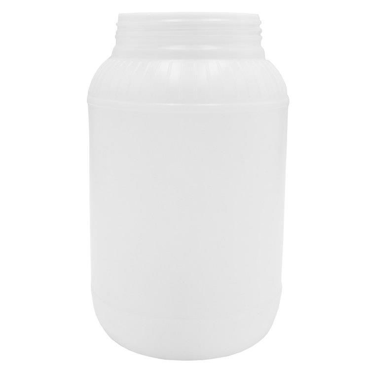 128 oz Natural HDPE Plastic Wide Mouth Round Jar, 110400, 110 Gram