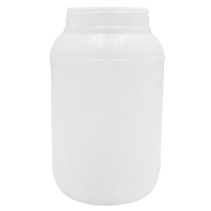 Picture of 128 oz Natural HDPE Plastic Wide Mouth Round Jar, 110-400, 110 Gram