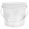 Picture of 1 GALLON WHITE HDPE OPEN HEAD PAIL, HEAVY WEIGHT W/ METAL BAIL AND PLASTIC GRIP