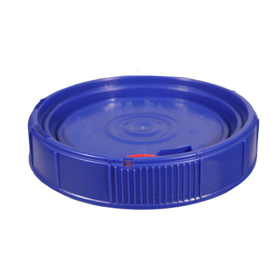 Picture of 1.25 Gallon Blue HDPE Plastic Screw Top Cover, w/ Gasket, New Generation, UN Rated