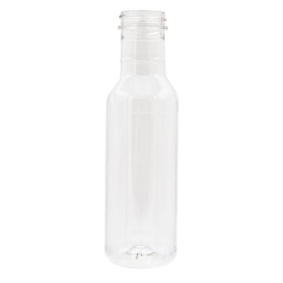 Picture of 12 oz Clear PET Plastic Long Neck Cylinder Bottle, 38-400