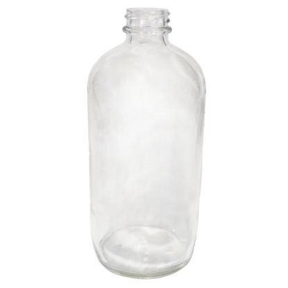 Picture of 16 oz Flint Boston Round Glass Bottle, 28-400 Neck Finish