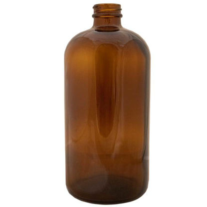 Picture of 32 oz Amber Glass Boston Round, 33-400