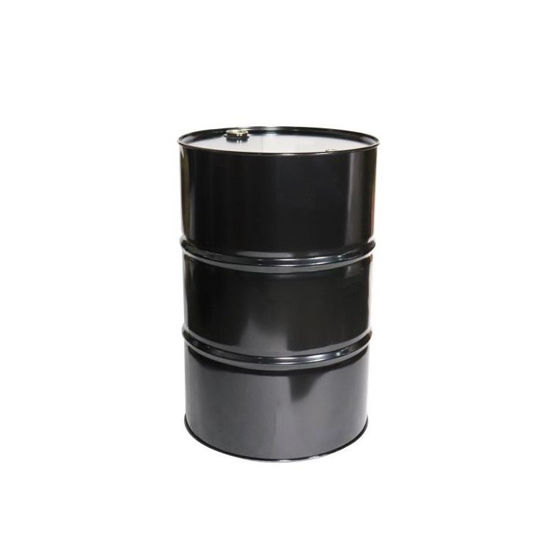 Picture of 55 Gallon Black Steel Tight Head Drum, Red Phenolic Lined with T-Style Fittings, UN Rated