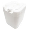 Picture of 5 Gallon (20 Liter) White HDPE Plastic Square Tight Head Pail, 70 mm, 6 TPI TE Neck, 22 mm Closed Vent Stem, UN Rated