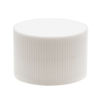 Picture of 24-410 White PP Plastic Screw Cap, Matte Top, Ribbed Sides w/F217 Liner