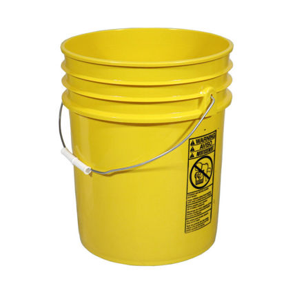 Picture of 5 Gallon Yellow HDPE Open Head Pail