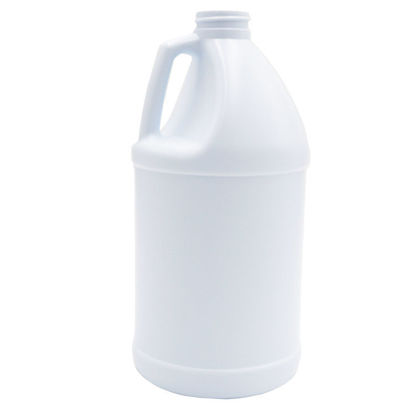 Picture of 64 oz Blue/White HDPE Plastic Industrial Round Bottle, 38-400, 65 Gram