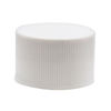 Picture of 28-410 White PP Plastic Cap, Smooth Top, Ribbed Sides w/ SG75 Plain Liner (Heat Seal For PE)