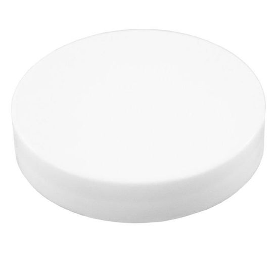 Picture of 58-400 White PP Plastic Smooth Screw Cap, Smooth Sides w/ FS3-19.02 Pl Heat Seal Liner (For PET/PVC)