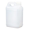 Picture of 2.5 Gallon Natural HDPE Plastic F-Style Rectangular Bottle, 2x1, Kraft Box, 63 mm Neck Finish