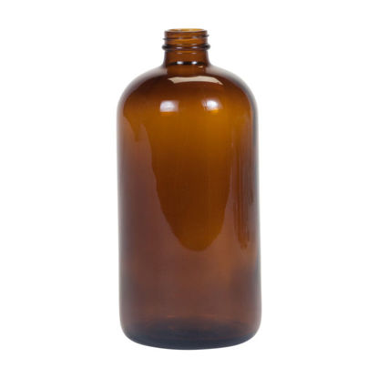 Picture of 32 oz Amber Boston Round Bottle, 33-400