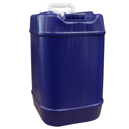 Picture of 20 Liter Dark Blue HDPE Plastic Square Tight Head Pail, 70 mm, 6 TPI, UN Rated