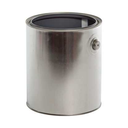 Picture of 1 Gallon Tinplate Paint Can, Gray Lined w/ Ear & Detached Bails, w/ Plug, 34/Case (Hazmat Bottom)