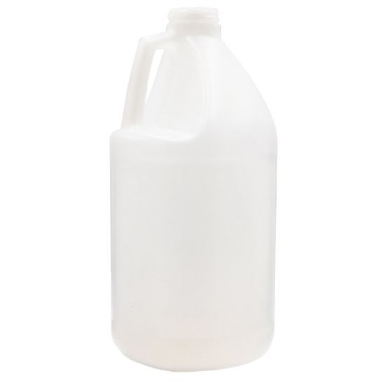 Picture of 64 oz (1/2 Gallon) Natural HDPE Plastic Round Jug, 38-400, 65 Gram, 90 Count Bagged