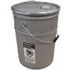 Picture of 6 Gallon Gray Steel Open Head Pail, Double Bead, Buff Lining, Ring Seal, Rieke Microporous G2 Gasket, Lever Lock Ring